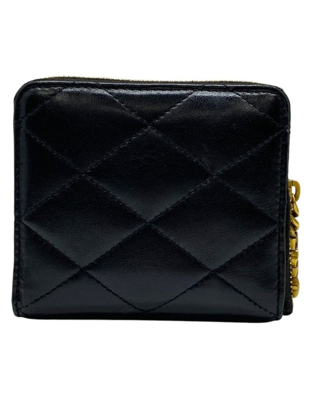 Saint Laurent Pegaso Twofold Wallet Folding YSL Logo Leather Black Compact - Picture 2 of 9